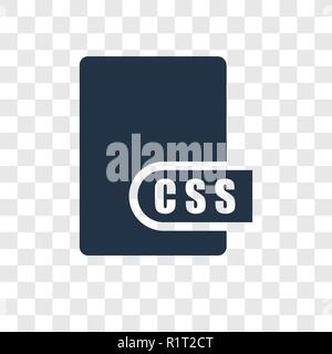 Css-Vektor Icon auf transparentem Hintergrund isoliert, Css Transparenz logo Konzept Stock Vektor