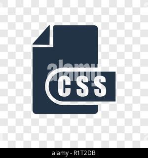 Css-Vektor Icon auf transparentem Hintergrund isoliert, Css Transparenz logo Konzept Stock Vektor