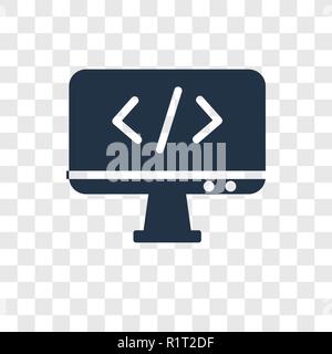 Codierung vektor Icon auf transparentem Hintergrund isoliert, Codierung Transparenz logo Konzept Stock Vektor