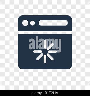 Laden von Vektor Icon auf transparentem Hintergrund isoliert, Laden Transparenz logo Konzept Stock Vektor