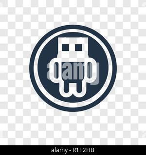 Roboter vektor Icon auf transparentem Hintergrund isoliert, Roboter Transparenz logo Konzept Stock Vektor