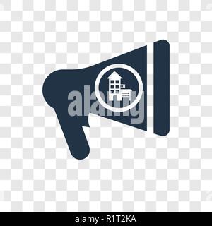 Werbung vektor Icon auf transparentem Hintergrund isoliert, Werbung Transparenz logo Konzept Stock Vektor