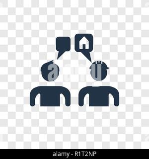 Chat vektor Icon auf transparentem Hintergrund isoliert, Chat Transparenz logo Konzept Stock Vektor