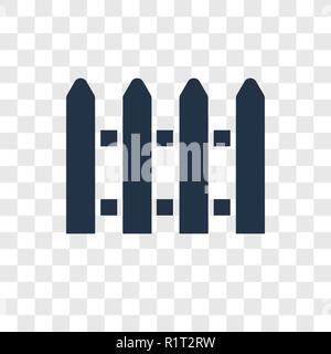 Zaun vektor Icon auf transparentem Hintergrund isoliert, Zaun Transparenz logo Konzept Stock Vektor