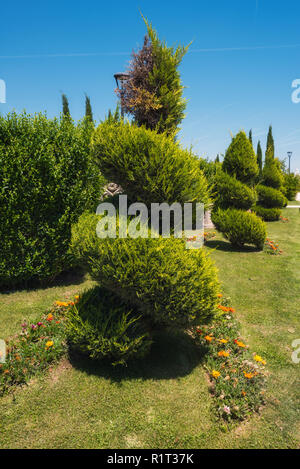 Europa Park in Torrejon de Ardoz, Madrid, Spanien. Die städtischen Park, wo mit skalierten Denkmäler der berühmteste europäische Wahrzeichen vertreten sind. Stockfoto