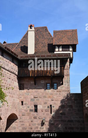 Blick auf die Kaiserburg in der Stadt Nürnberg, Bayern, Deutschland Stockfoto