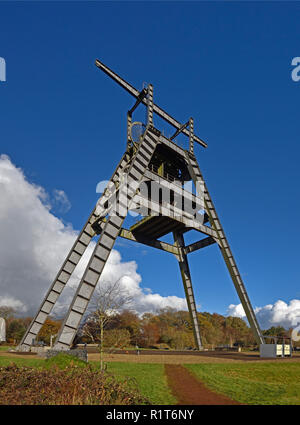 Baronie ein Frame. Ehemalige Baronie Colliery. Auchinleck, East Ayrshire, Schottland, Großbritannien, Europa. Stockfoto