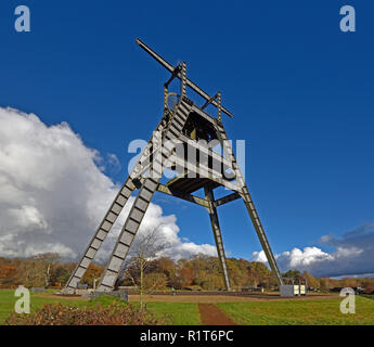 Baronie ein Frame. Ehemalige Baronie Colliery. Auchinleck, East Ayrshire, Schottland, Großbritannien, Europa. Stockfoto