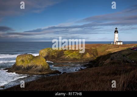 Oder 02386-00 ... OREGON - Yaquina Head Lighthouse in der Yaquina Head hervorragenden natürlichen Bereich. Stockfoto