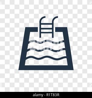 Schwimmbad vektor Icon auf transparentem Hintergrund isoliert, Schwimmbad Transparenz logo Konzept Stock Vektor