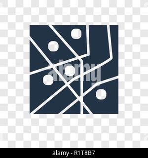 Karte vektor Icon auf transparentem Hintergrund isoliert, Karte Transparenz logo Konzept Stock Vektor