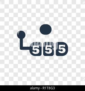 Slot machine Vektor Icon auf transparentem Hintergrund isoliert, Slot Machine Transparenz logo Konzept Stock Vektor