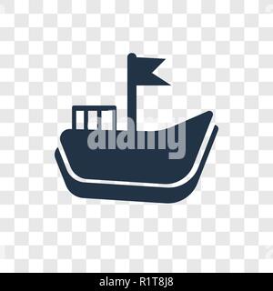 Segelboot Vektor Icon auf transparentem Hintergrund isoliert, Segelboot Transparenz logo Konzept Stock Vektor