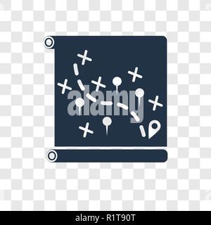 Karte vektor Icon auf transparentem Hintergrund isoliert, Karte Transparenz logo Konzept Stock Vektor