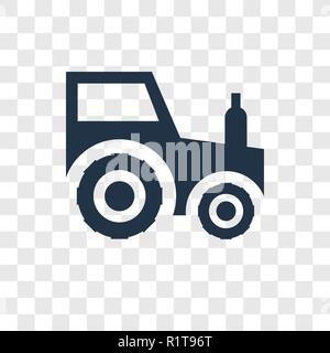 Traktor vektor Icon auf transparentem Hintergrund isoliert, Traktor Transparenz logo Konzept Stock Vektor