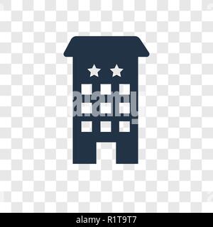 Hotel vektor Icon auf transparentem Hintergrund isoliert, Hotel Transparenz logo Konzept Stock Vektor