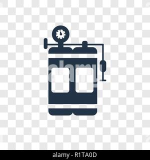 Sauerstoff tank Vektor Icon auf transparentem Hintergrund isoliert, Sauerstoff tank Transparenz logo Konzept Stock Vektor