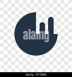 Kreisdiagramm vektor Icon auf transparentem Hintergrund isoliert, Tortendiagramm Transparenz logo Konzept Stock Vektor