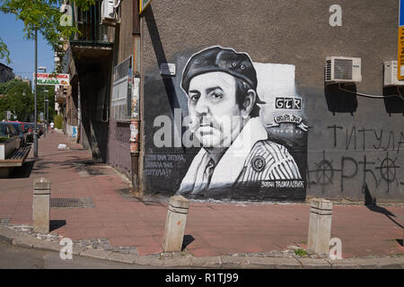 Street Art, Belgrad, Serbien. Stockfoto