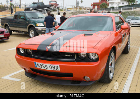 Dodge Challenger SRT. US Car Meeting in Fuengirola, Málaga, Spanien. Stockfoto