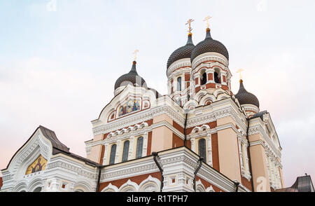 Die Alexander-Newski-Kathedrale in der Altstadt von Tallinn. Stockfoto