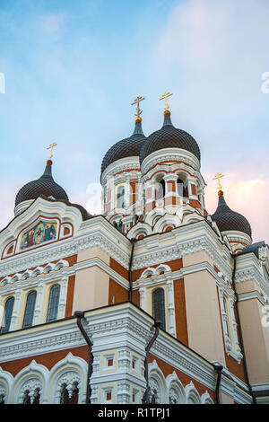 Die Alexander-Newski-Kathedrale in der Altstadt von Tallinn. Stockfoto