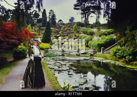 Die Gärten, Alton Towers Resort, Staffordshire, England, UK. Ca. 80er Stockfoto