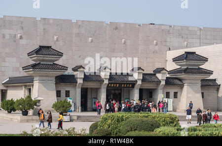 Gebäude mit Terrakotta Armee Krieger begraben außerhalb Xian China Stockfoto