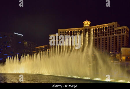 Springbrunnen des Bellagio, Las Vegas, Nevada, USA Stockfoto