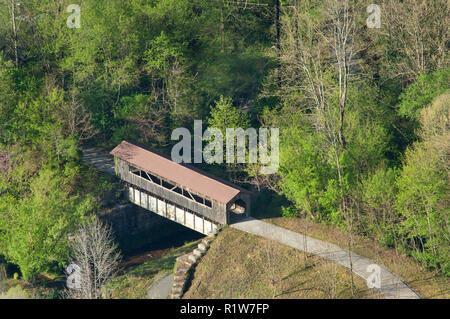 Covered Bridge in Cumberland Gap. Digitale Fotografie Stockfoto