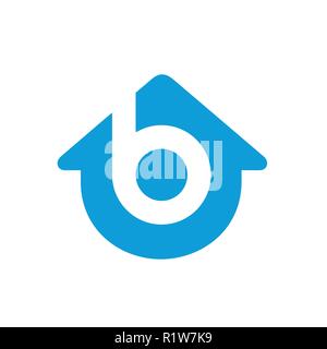 Buchstabe B Home Logo. Sweet Home Logo Vorlage ist vor allem für etwas in Bezug real estate Business, Home Improvement, Studio, Team, etc. fr Stock Vektor