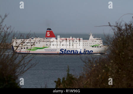 MS STENA EUROPA StenaLine Fähre, Fishguard, Wales auf dem Weg nach Rosslare in Irland Stockfoto