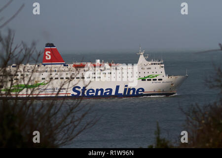 MS STENA EUROPA StenaLine Fähre, Fishguard, Wales auf dem Weg nach Rosslare in Irland Stockfoto