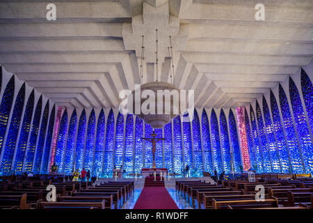 Santuário Dom Bosco, Don Bosco Kirche, Architekt Carlos Alberto Naves, Brasilia, Distrito Federal, Brasilien Stockfoto