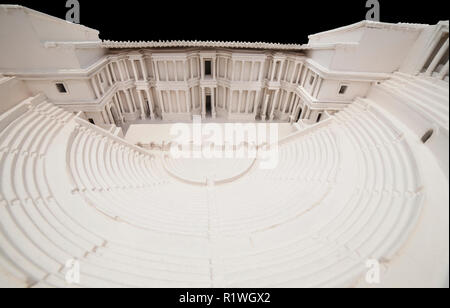 Cartagena, Spanien - 2018 Sept. 14.: Römische Theater in Cartagena Modell am Römischen Theater Museum von Cartagena, Murcia, Spanien Stockfoto