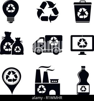 Garbage recycling Symbole Stock Vektor