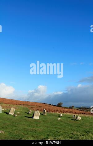 UK Birkrgg Cumbria. Birkrigg Steinkreis von birkrigg Bardsea und Gemeinsamen in der Nähe von Ulverston an der Küste von Cumbria GROSSBRITANNIEN. Stockfoto