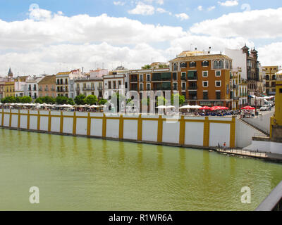 Betis Street. Triana. Sevilla. Andalusien. Spanien Stockfoto