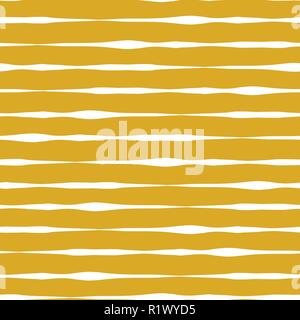 Horizontale Linien nahtlose Vektor Hintergrund. Weiße Linien auf Gold Hintergrund. Abstrakte Muster. Abstrakte geometrische Linien Hintergrund. Doodle Hintergrund. Grafische Darstellung für die Verpackung, Stock Vektor