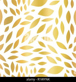 Goldfolie nahtlose Vektor Hintergrund abstrakte bikonvex Formen. Goldener Hintergrund Muster. Konvexe verstreut Formen. Elegante, luxuriöse Hintergrund für b Stock Vektor