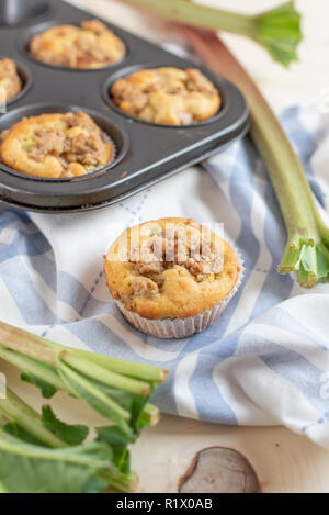 Rhabarber-Muffins Stockfoto