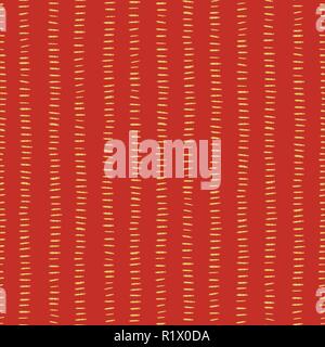 Gold Folie Streifen rot, nahtlose Weihnachten vektor Muster. Einfache Weihnachten Hintergrund. Horizontale golden Anschläge in vertikalen Linien. Für digitale Papier, Web Banner, Neues Jahr, Einladung, Feier Stock Vektor