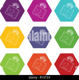 Echolot Icons Set9 Vektor Stock Vektor