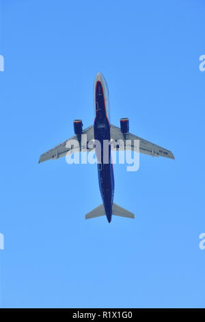 Sheremetyevo, Russland - 16. Mai. 2018. Airbus A320 der Fluggesellschaft Aeroflot Stockfoto