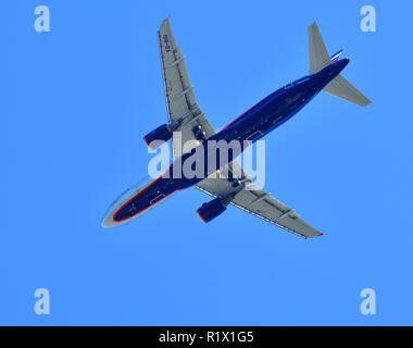 Sheremetyevo, Russland - 16. Mai. 2018. Airbus A320 der Fluggesellschaft Aeroflot Stockfoto