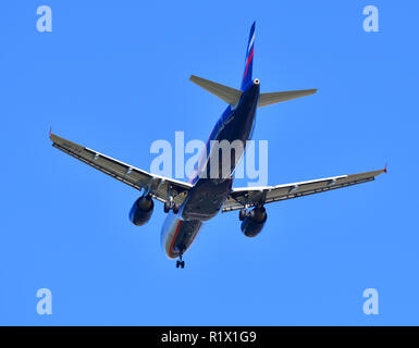 Sheremetyevo, Russland - 16. Mai. 2018. Airbus A320 der Fluggesellschaft Aeroflot Stockfoto