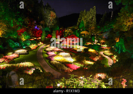 Die Butchart Gärten in Victoria BC Stockfoto