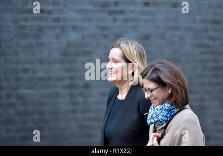 Amber Rudd MP (Con: Hastings und Roggen) in Downing Street, London, Großbritannien anreisen, 13/11/2018 Stockfoto