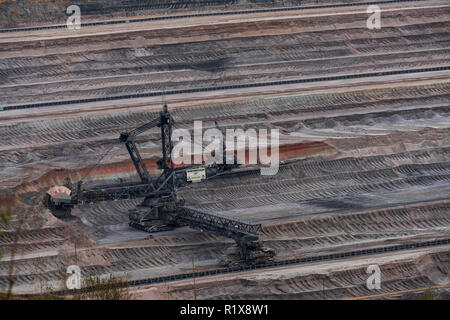 Braunkohle im Tagebau Hambach Stockfoto