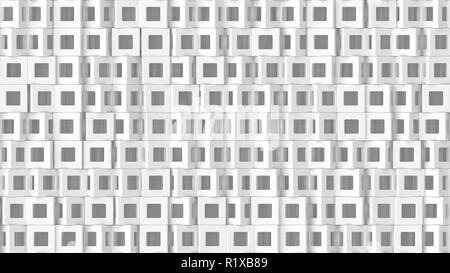3D-Textur von Cube Frames drehen auf einem weißen Hintergrund. Stockfoto